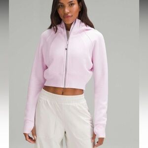 Lululemon Scuba Full-Zip Cropped Hoodie | Meadowsweet Pink
